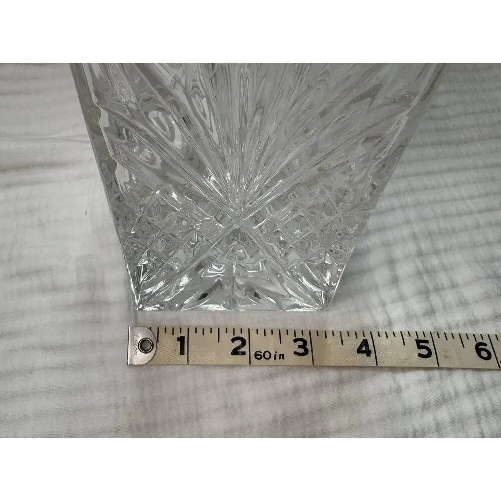 Beautiful Vintage Antique Heavy Glass Whiskey Decanter With Stopper